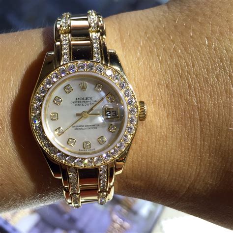 rolex watches ladies with diamonds|woman rolex with diamonds.